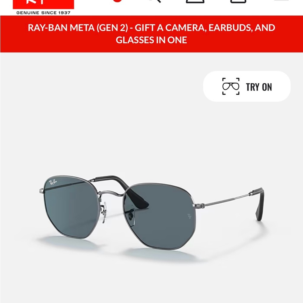 Ray-Ban 3548-N Black Metal Aviator Frame